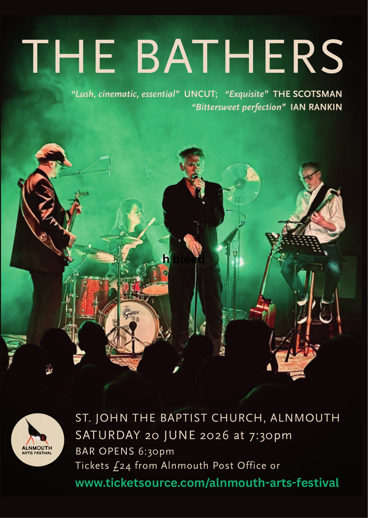 The Bathers live at Alnmouth Arts Festival on Saturday 20 June 2026 at St. John the Baptist Church